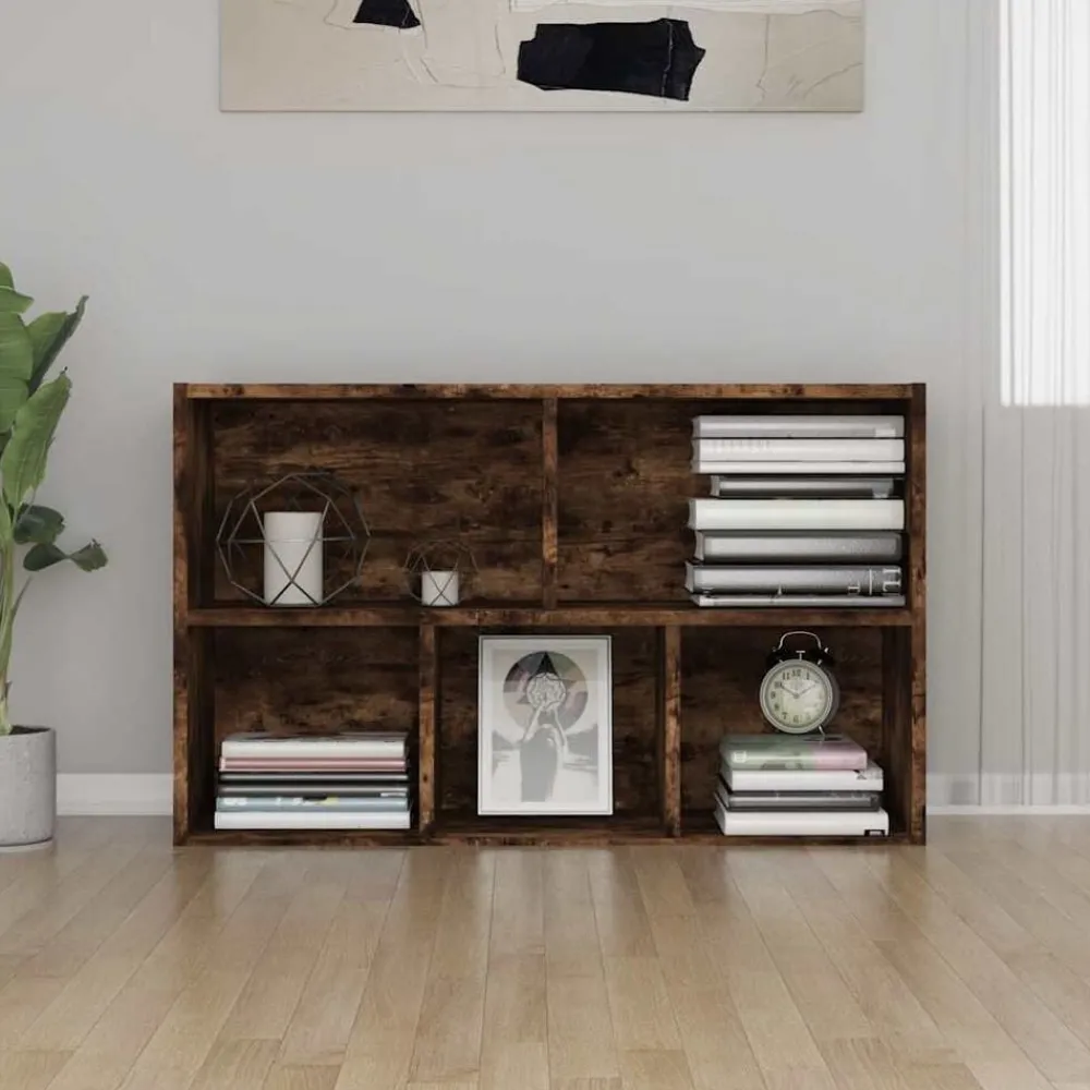 vidaXL Bibliothèque/Buffet chêne fumé 50x25x80 cm bois d'ingénierie