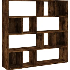 Séparateurs De Pièces-vidaXL Bibliothèque/Séparateur de pièce Chêne fumé 105x24x102 cm Ch&ecirc;ne fumé