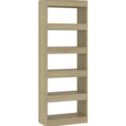 vidaXL Bibliothèque/séparateur de pièce chêne sonoma bois d'ingénierie