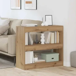 Étagères-vidaXL Bibliothèque/Séparateur de pièce chêne artisanal 80x30x72 cm ch&ecirc;ne artisanal