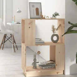Étagères-vidaXL Bibliothèque/Séparateur de pièce 51x25x70 cm Bois de pin solide Naturel