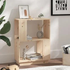 Étagères-vidaXL Bibliothèque/Séparateur de pièce 51x25x70 cm Bois de pin solide Naturel