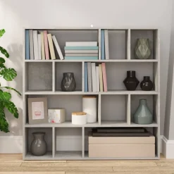 Séparateurs De Pièces-vidaXL Bibliothèque/Séparateur de pièce 105x24x102 cm Gris béton