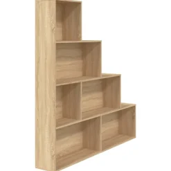Étagères-vidaXL Bibliothèque/Séparateur de pièce Chêne sonoma Bois d'ingénierie Ch&ecirc;ne sonoma