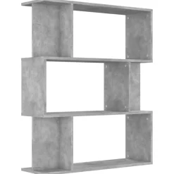 Étagères-vidaXL Bibliothèque/Séparateur de pièce Bois d’ingénierie Gris béton