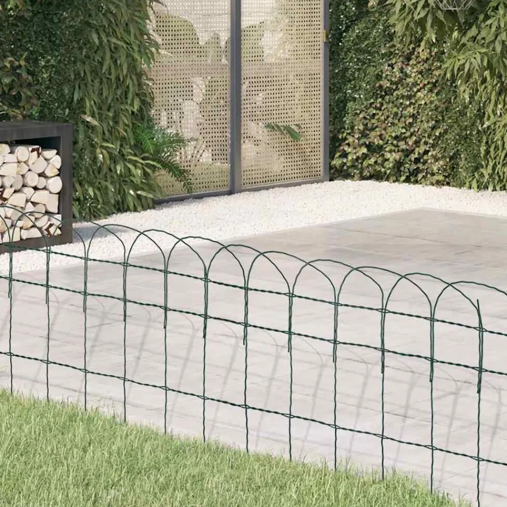 Clôtures & Barrières-vidaXL Bordure de pelouse Fer enduit de poudre 10x0,4 m