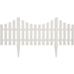 Clôtures & Barrières-vidaXL Bordure de pelouse 17 pcs / 10 m Blanc