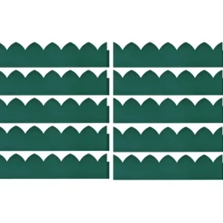 vidaXL Bordures de jardin 10 pcs Vert 65x15 cm PP