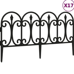 vidaXL Bordures de pelouse 17 pcs 10 m PP