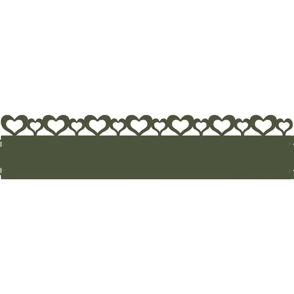 vidaXL Bordures de pelouse 10 pcs 103 x 0,05 x 22 cm Acier