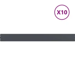 vidaXL Bordures pelouse 10pcs 10x103cm acier laminé à froid