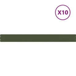 vidaXL Bordures pelouse 10pcs 10x103cm acier laminé à froid