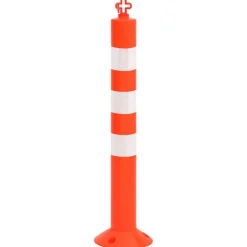 vidaXL Bornes de contrôle du trafic 10 pcs avec chaîne 75 cm PE