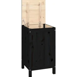 vidaXL Boîte à linge 44x44x76 cm Bois massif de pin