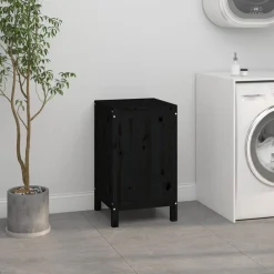 vidaXL Boîte à linge 44x44x76 cm Bois massif de pin