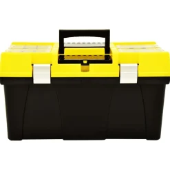 vidaXL Boîte à outils Plastique 595x337x316 mm Jaune