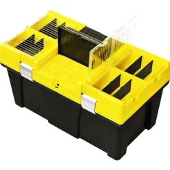vidaXL Boîte à outils Plastique 595x337x316 mm Jaune