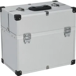 vidaXL Boîte à outils 38x22,5x34 cm Argenté Aluminium