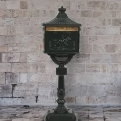 vidaXL Boîte aux lettres sur pied Aluminium Vintage Antirouille