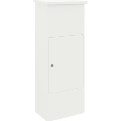 Décorations-vidaXL Boîte de dépôt de colis 44,5 x 29 x 110,5 cm Acier Blanc