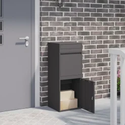 vidaXL Boîte de dépôt de colis avec porte 41 x 38 x 103 cm Acier