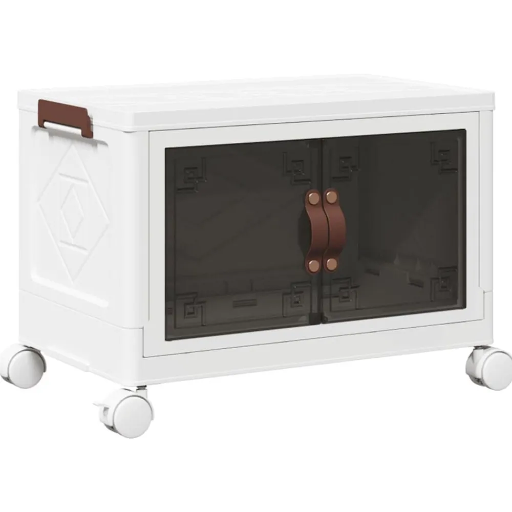 vidaXL Boîte de rangement empilable avec roues 28 L 48,5x29,5x33 cm