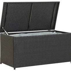 vidaXL Boîte de rangement de jardin résine tressée 100x50x50 cm