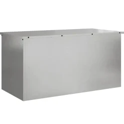 vidaXL Boîte de Rangement Extérieure Argent 100 x 50,5 x 50 cm Acier