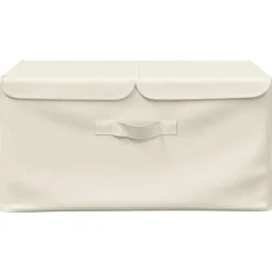 vidaXL Boîte de rangement Tissu 50x30x25 cm Crème