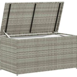 vidaXL Boîte de rangement de jardin résine tressée 100x50x50 cm