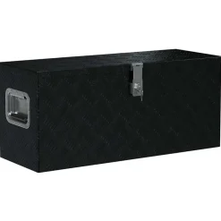 Accessoires De Quincaillerie-vidaXL Boîte en aluminium 80x30x35 cm Noir