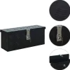 Accessoires De Quincaillerie-vidaXL Boîte en aluminium 485x140x200 mm Noir