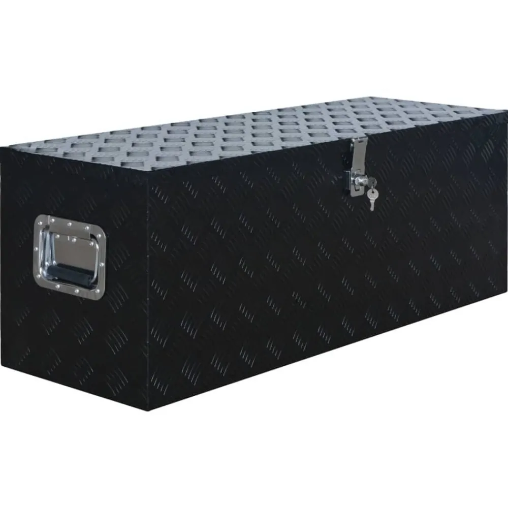 vidaXL Boîte en aluminium 1085x370x400 mm Noir