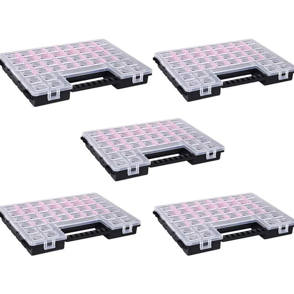 vidaXL Boîtes d'assortiment 5 pcs 385x283x50 mm Plastique