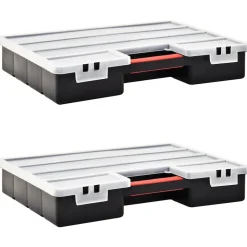 Accessoires De Quincaillerie-vidaXL Boîtes d'assortiment 2 pcs 460x325x80 mm plastique