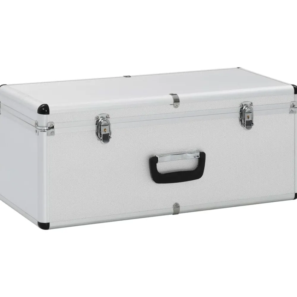 Accessoires De Quincaillerie-vidaXL Boîtes de rangement 3 pcs é Aluminium Argent