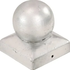 vidaXL Bouchons de poteau 6 pcs Globe final Métal galvanisé 71x71 mm