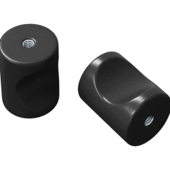 Accessoires De Quincaillerie-vidaXL Bouton de cabinet 2 pcs Noir 18 x 23 mm Fer