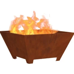 vidaXL Braise Marron 60 x 60 x 30 cm Acier Corten