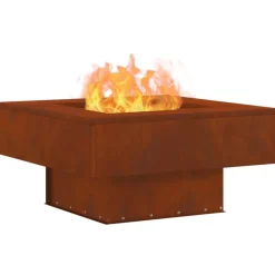 vidaXL Braise Marron 60 x 60 x 30 cm Acier patiné