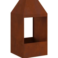 vidaXL Braise Marron 50 x 50 x 100 cm Acier patiné
