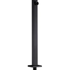 Plomberie-vidaXL Bras de support de douche Carré Inox 201 40 cm Noir