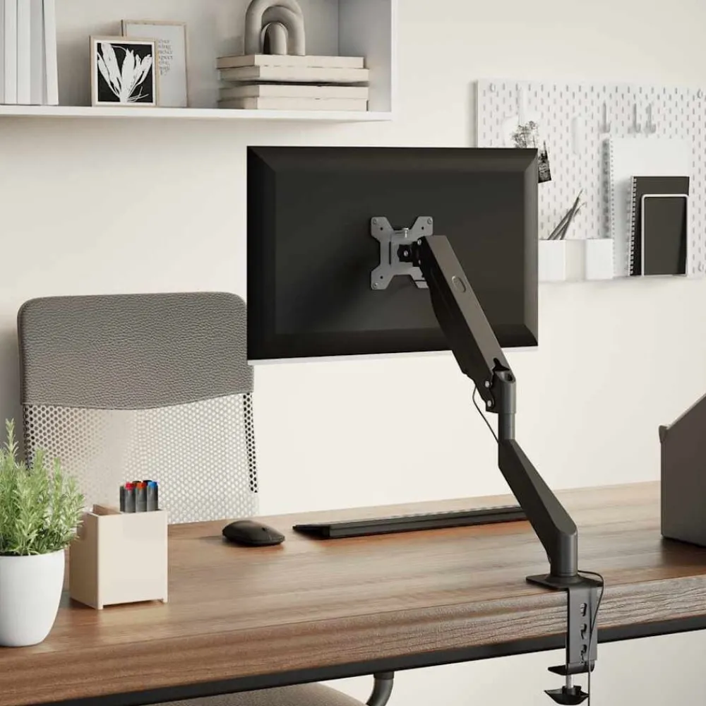 vidaXL Bras pour moniteur unique 27 pouces max ressort à gaz 10 kg