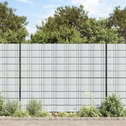 Clôtures & Barrières-vidaXL Brises-vues de jardin 10 pcs 252,5x19 cm PVC Gris clair