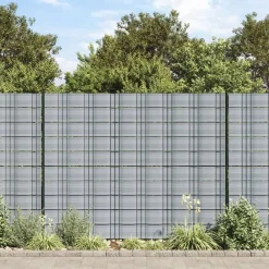 Clôtures & Barrières-vidaXL Brises-vues de jardin 10 pcs 252,5x19 cm PVC Gris