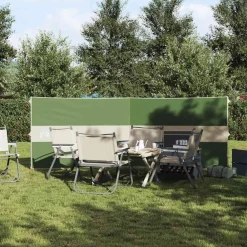 Loisirs De Plein Air-vidaXL Brise-vent de camping 344x120 cm imperméable Vert