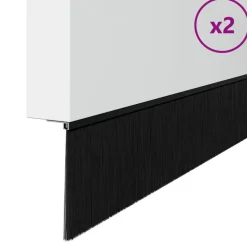 Matériaux De Construction-vidaXL Brosses de porte adhésives 2 pcs 100 cm Noir