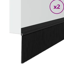 vidaXL Brosses de porte adhésives 2 pcs 100 cm