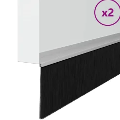 Matériaux De Construction-vidaXL Brosses de porte adhésives 2 pcs 100 cm Argent