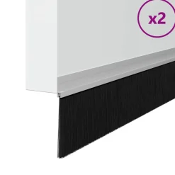 Matériaux De Construction-vidaXL Brosses de porte adhésives 2 pcs 100 cm Argent